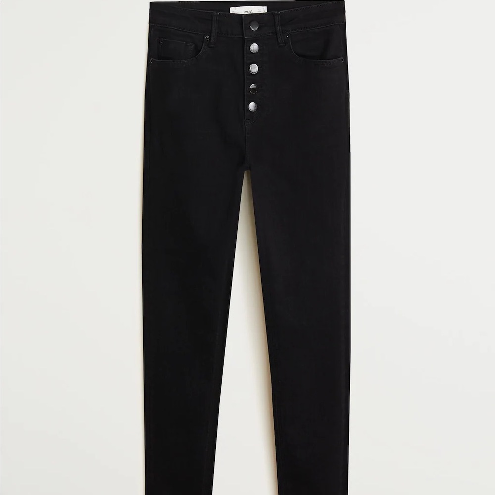 Mango black skinny high waist jeans size 6
